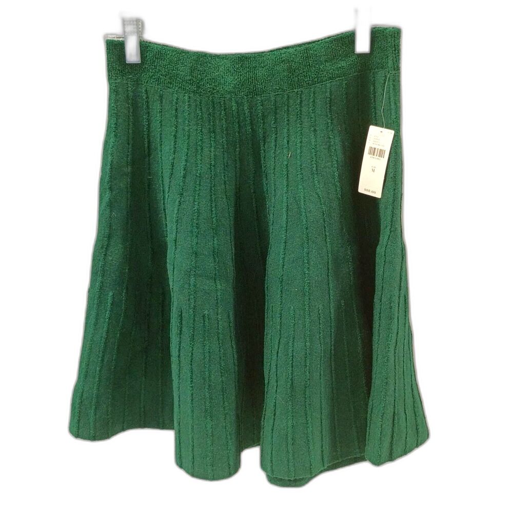 Anthropologie Meadow Rue Green Knit Mini Skirt - Size M - NWT